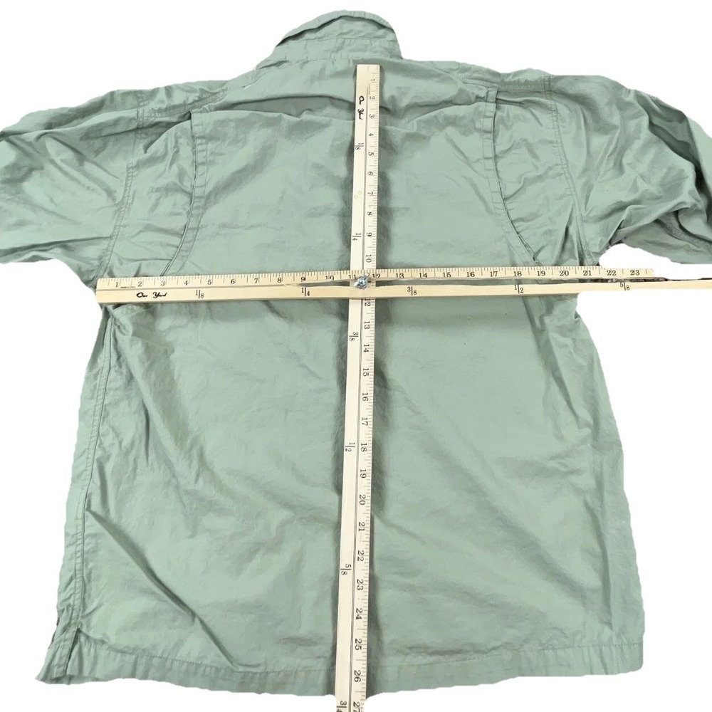 Simms Shirt Men Medium Green Button Up Outdoors Fishing Camp Pockets Adult - Picture 7 of 9
